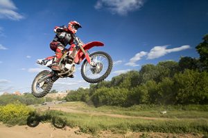 motocross rider in the air